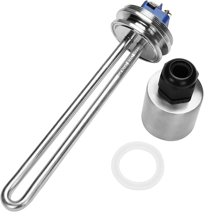 DERNORD 1.5 Inch (OD50.5mm) Tri-clamp Heating Element 120V 1500W Electric Water Heater High Watt Density