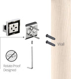 BAGNOLUX Bathroom Hardware Set 4 Pieces, Bath Towel Holder Set SUS304 Stainless Steel, Towel Bar Rack Set for Wall Mounted, Square Bathroom Accessories Set Fixture Heavy Duty Polished Chrome