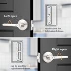 Probrico Privacy Door Handle Lever Satin Nickel Bed/Bath Door Levers Intrior Lockset Keyless Privacy Handles (1 Pack)