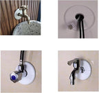 2 Pack Wall Split Flange ABS Round Escutcheon Plate for 2.0"/ 51mm Diameter Pipe Faucet Decoration Accessories (White)