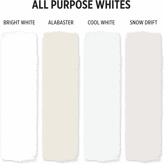 EVOLVE All Purpose Whites: Latex Flat Interior Paint for Walls & Ceilings, Shades of White, Quick Dry, Excellent Touch-Up & Coverage, Eco-Friendly (Snow Drift)