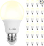 BUBO A19 LED Light Bulbs, 60 Watt Equivalent LED Bulbs, Natural White 3500K, 800 Lumens, E26 Standard Base, Non-Dimmable, 8W Natural White LED Bulbs for Bedroom Living Room Home Office, 24 Pack
