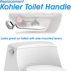 Toilet Flush Handle Replacement, Side Mount Extended Trip Lever Tank Fit for Kohler 3384/3722 Kit, Polished Chrome 10.6“ Trip Lever