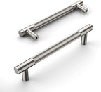Amerdeco 10 Pack Brushed Satin Nickel Knurled Cabinet Pulls 5 Inch Center to Center Kitchen Cabinet Handles for Drawer Dresser, Cupboard and Wardrobe ZH0031