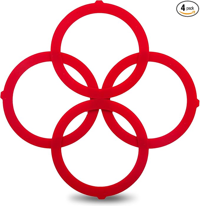 4-Pack Flush Valve Seal for Kohler GP1059291 - Upgraded Silicone Replacement, Stops Leaks & Weak Flushes in Canister Toilet Tanks