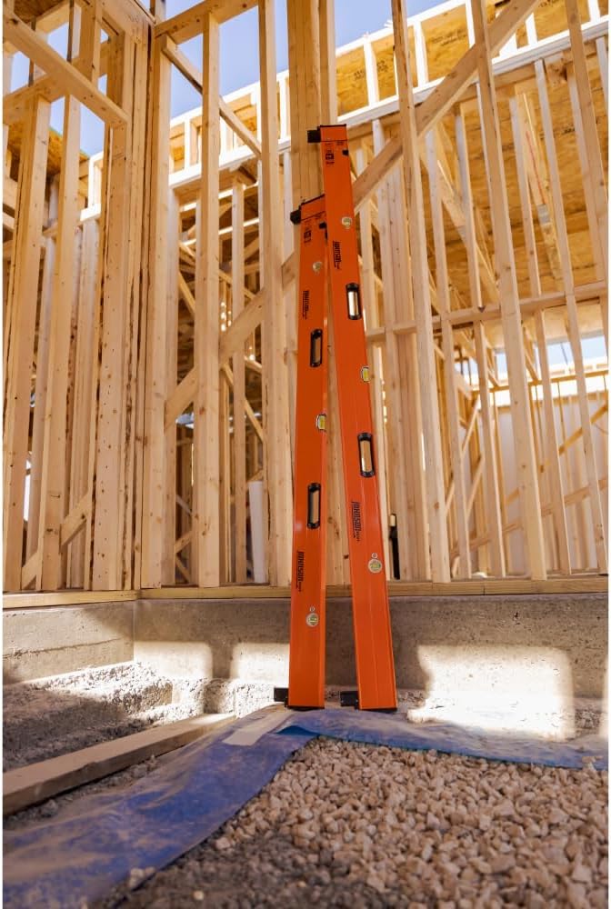 Johnson Level & Tool 5800-0610P 6FT - 10FT Extendable Plate Level, Triple-Secured Mounting System