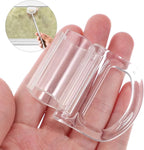 DOITOOL 10Pcs Plastic Curtain Window Blinds Lifting Clamp Pull Cordless Roller Blinds Shades Transparent Handle Pull Fit for 15mm Rod for Roller Shades Rolling Curtain Accessories