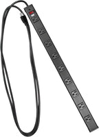 Iron Forge Cable 9 Outlet Heavy Duty Surge Protector Power Strip with Built-in Circuit Breaker, 14/3 SJT Black & Yellow with 9 ft Extension Cord