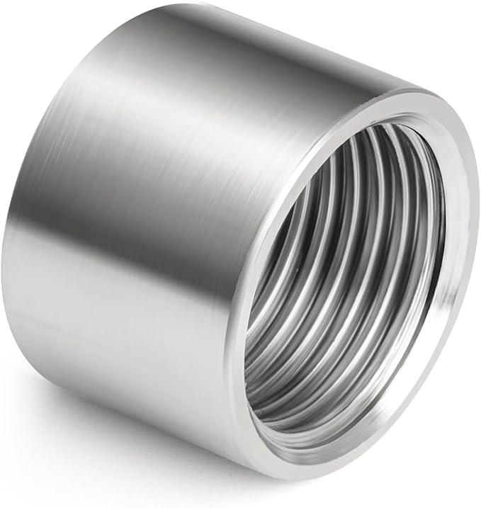 TAISHER 1PCS 304 Stainless Steel Cast Pipe Fitting, Coupling, 2-1/2" x 2-1/2" NPT Female Threaded