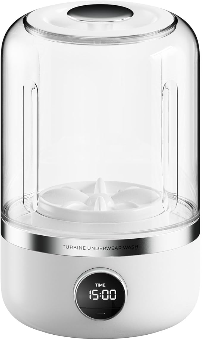 Mini portable washing machine, 1.2L small washing machine, can be used for underwear, socks, saliva towels, suitable for apartments, hotels, and travel.(5.1 * 8.3in)