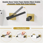 TURS 10-Piece Bathroom Hardware Accessories Set Black&Gold Towel Bar Holder Set SUS304 Stainless Steel Towel Racks for Bathroom Wall Mounted, 23.6-Inch