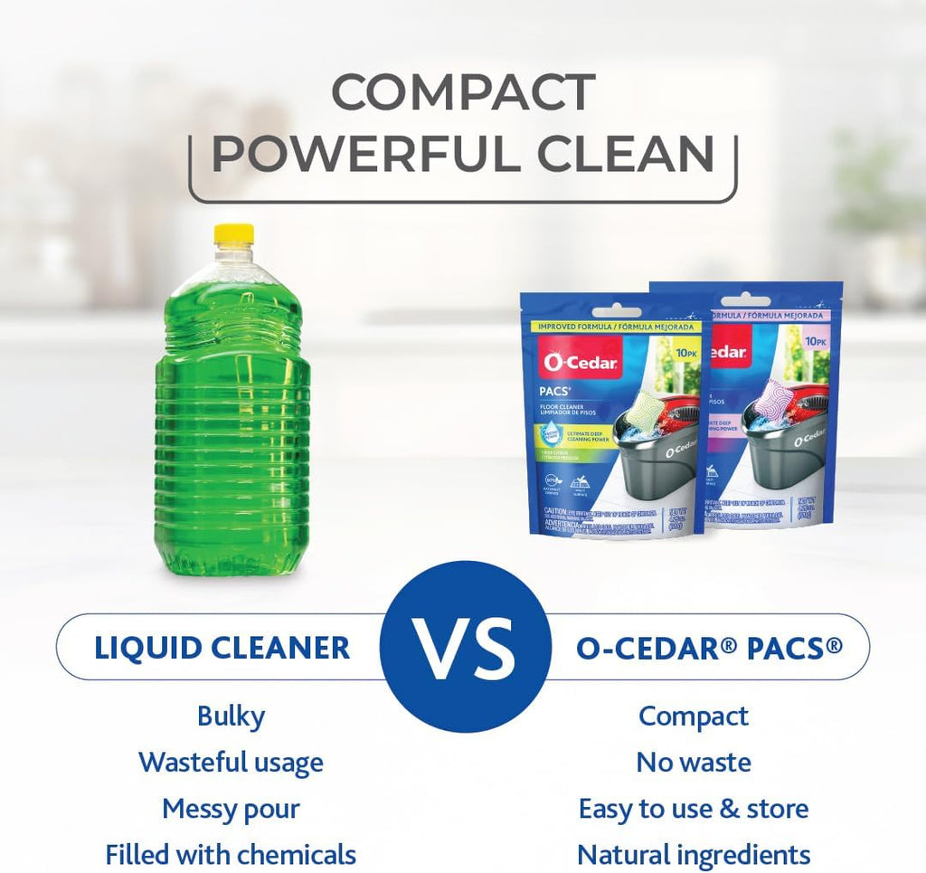 O-Cedar Floor Cleaning 40ct Pacs with Citrus Scent 10ct (2-Packs) and Lavender Scent 10ct (2-Packs)