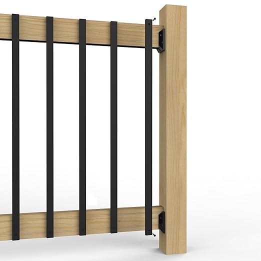 25 Pack Deck Balusters 32'' Rectangle Staircase Baluster, Black Metal Deck Spindle and Stairs Railing,Hollow Rectangle Deck Balusters for Deck Railing Porch