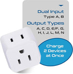 Ceptics World Travel Adapter Set - 2 in 1 USA to Europe, Asia, Africa, India, Japan, Australia, Brazil, China, Israel and more - 11 Pack - Safe Grounded - Works with Cell phones, Laptops, Chargers