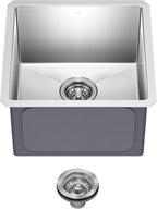 Kraus Kitchen Sink - Kraus Standart Pro 17-Inch Undermount Single Bowl, 16 Gauge Stainless Steel Kitchen Sinks, KHU101-17