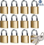 ABRAFOX Solid Brass Same Keyed Padlock keyed Alike Weatherproof Locks （1-9/16 inch 40mm-12pack