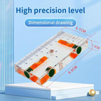 Transparent Rectangular high-Precision T-Shaped Level Integrated Small Household Magnetic Water Level (red, 95 * 51 * 13mm)