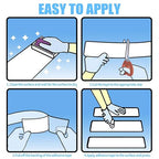 Rubber Grip Tape, Ultra-Thin Strong Adhesive Anti-Slip Waterproof Heat Resistant Wear-Resistant Cushion Pad, Making Handles or Contact Surfaces Safer, with Grip and Comfort (Black, 1In x 10Ft)