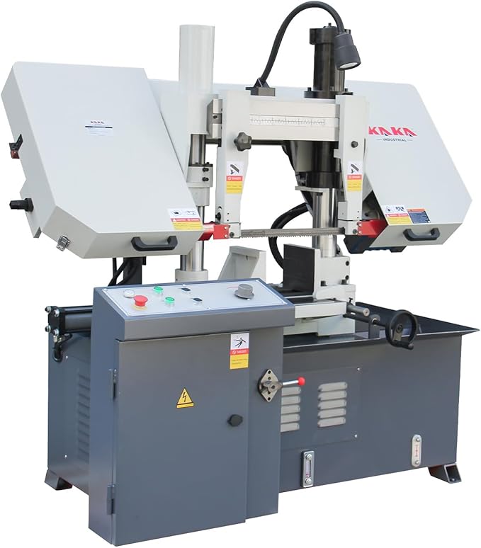 KAKA INDUSTRIAL Metal Bandsaw 11 Inch Capacity Double Column Horizontal Band Saw Hydraulic Control Semi-Automatic for Metal Fabrication Shops, Maintenance Facilities, and Industrial Workshops TBK-11