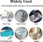 Pumice Stone Toilet Bowl Cleaner Toilet Deep Cleaning,Bathroom Cleaner Brush with Long Handle for Remove Hard Water Stains with Toilet Handle+ Pumice Stones