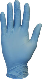 The Safety Zone GNPR-SM-1A Powder Free Blue Nitrile Gloves, Small, Case of 1,000