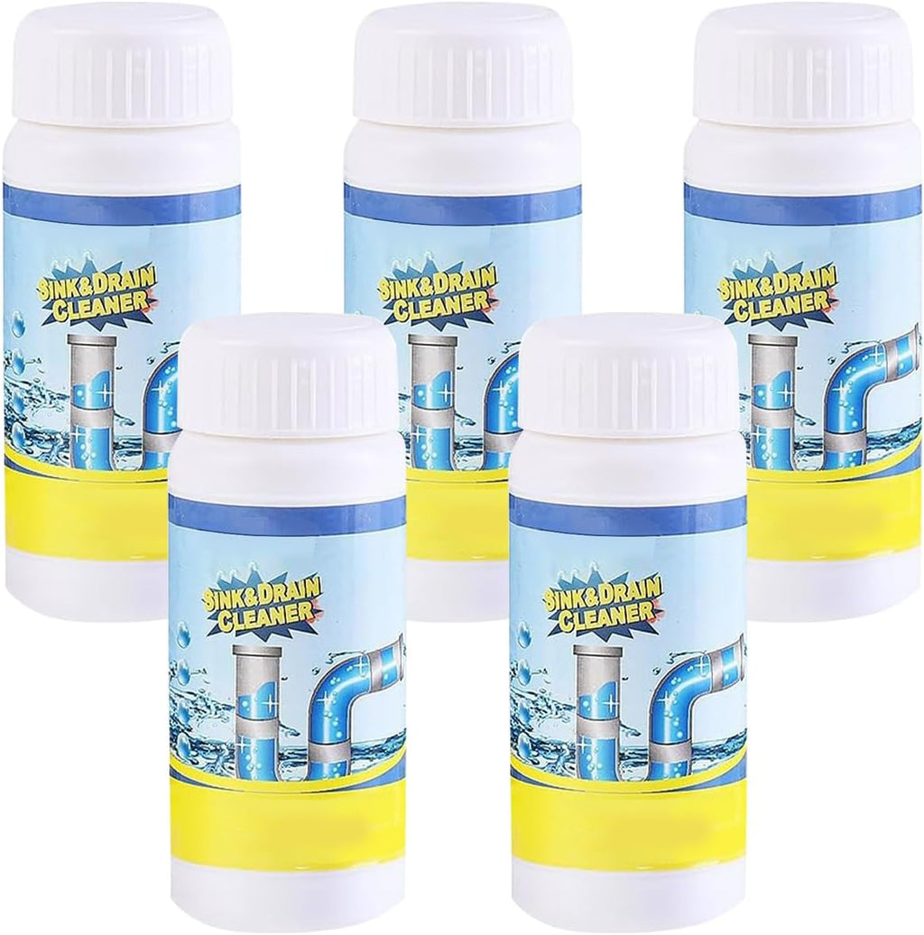 Sink & Drain Cleaner, Dodorado Drain Cleaner Powder, 3.9 oz Bottle, Sewer Pipe Maintainer for Kitchen, Bathtub, Shower Drains (5Bottles)