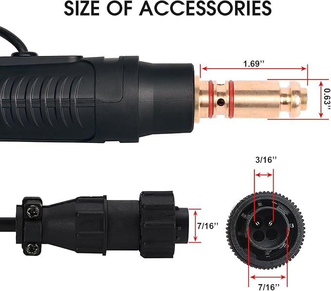 MIG Welding Gun Torch 250Amp 15ft Replacement for Lincoln Magnum 250L K533-7,Mig Welder Parts for Lincoln Power MIG 200/215/216/255/Wire Matic 255