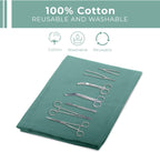 Avalon Towels Surgical Huck Towels (Pack of 12) Size 17x26 Inches, 100% Cotton Cleaning Cloths, Multi-Purpose, Perfect for Hospitals and Home (Green)