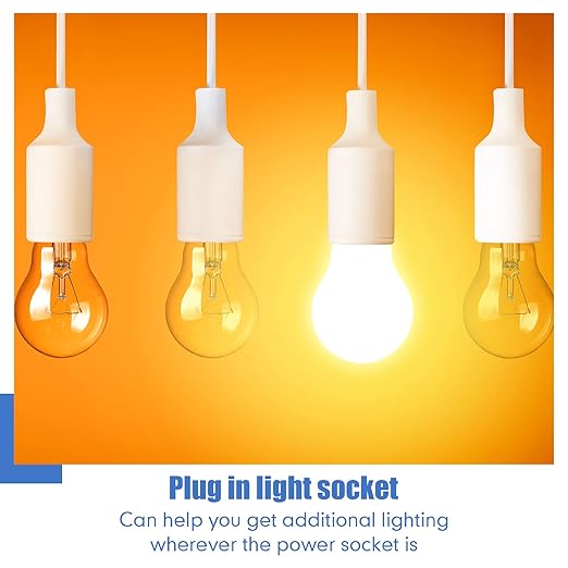 10 Pack Hanging Light Cord Pendant Light Cord with Switch Light Socket Extension Light Bulb Socket Cable Lamp Kit for E26 E27 Lamp Socket Lantern (White, 9.8 Feet)