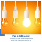 10 Pack Hanging Light Cord Pendant Light Cord with Switch Light Socket Extension Light Bulb Socket Cable Lamp Kit for E26 E27 Lamp Socket Lantern (White, 9.8 Feet)