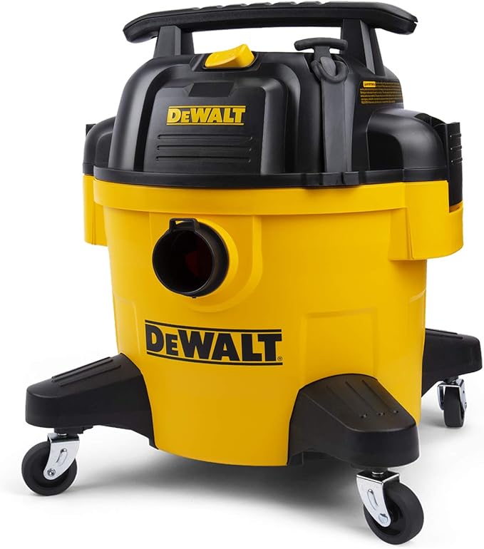 DEWALT DXV06P 4 Peak HP Shop Vacuums, 6 Gallon Poly Wet/Dry Vac, Heavy-Duty Shop Vacuum with Blower Function Yellow+Black