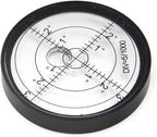 Levels High Precision Round Bullseye Bubble Aluminium Case Bullseye Spirit Bubble Surface Level Round Inclinometers for Surveying Instruments and Tribrachs, Ø60mm,Accuracy 15'/2