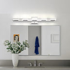 mirrea 32" Chrome Vanity Lights for Bathroom 5 Light Vanity Lighting Fixtures for Mirror 3 CCT Adjustable LED Vanity Light