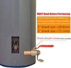 WHK Water Heater Drain Valve 3/4"MIP X 3/4" Male GHT Full Port Connection to drain or Flush Hot Water Heater Faster and Easy(Lead-Free Brass,3 Inch Shank with Long Handle)