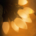 25 Pack C7 Ceramic Christmas Replacment Bulbs, White Light Bulbs for E12 Candelabra Base Outdoor/Indoor Christmas String Lights, 5 Watt