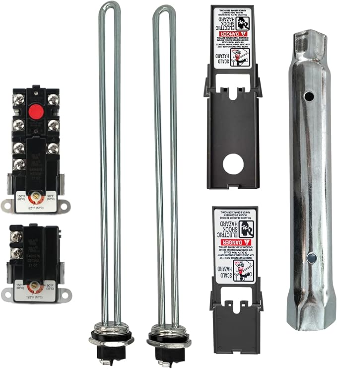 Zero EWH-04 Dual Wrench Socket Removal Tool and Plumber's TOD Style Thermostats Kit