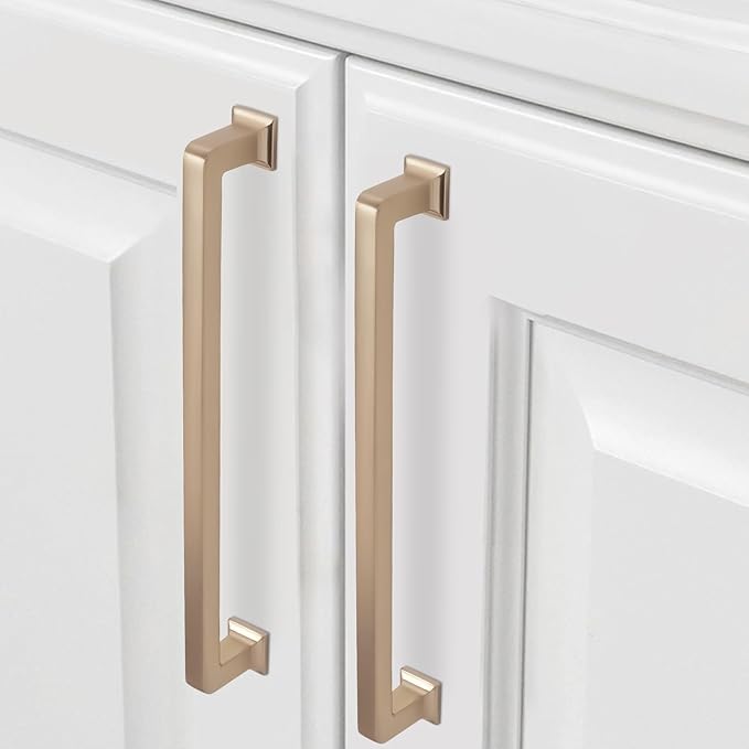 COTYKILEY 6 Pack 15 Inch(381mm) Champagne Bronze Cabinet Handles Champagne Kitchen Cabinet Pulls Cabinet Door Handles Kitchen Cabinet Hardware Cupboard Drawer Pulls Dresser Handles