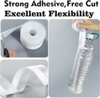 Silicone Seal Weather Stripping Tape 16.5 Ft Strip Bottom Draft Insulation Stopper Tape Weatherproof Soundproof for Door or Window Bathroom Shower Glass Gaps（35mm*5m）