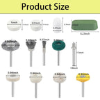 246PCS Polishing Buffing Wheel Polishing Kit for Dremel, Felt Wool Pad Set with Polish Compound, Wheel Grinding Head Point & Mandrel Kit Accessories Tools with 1/8" Shank for Jewelry Metal Polishing
