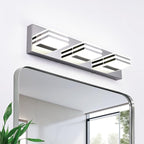 LED Vanity Lights 20in Bathroom Lights Fixtures over Mirror 3 Light LED Lighting Fixture for Bathroom 18W Mirror Lighting Fixture Modern Bath Light Bar Chrome Bath Lamps 6000K Vanity Wall Scone