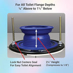One N Done Toilet Flange Repair Kit - Toilet Kit For Low or Broken Toilet Flange. Toilet Wax Ring Replacement Kit W/Toilet Flange Extender Kit. No Wax Ring For Toilet Bowl Or Toilet Seal Required 2X