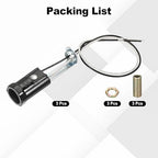 PATIKIL Candelabra Base Lamp Holder Light Socket, 3pcs UL Listed Keyless E12 Bulb Socket with 9.8" Wire Leads for E12 Incandescent LED Light Bulbs, 2.4" Tall