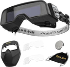 TOOLIOM Welding Goggles Auto Darkening True Color & Detachable Eye Protection Safety Goggles Face Shield Helmet Welding Glasses Welder Mask for Grind Cut TIG MIG Stick