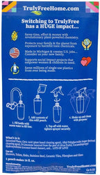 2-Pack TrulyFree Bathroom Cleaner - Cleaning Spray, for Toilet, Sink, Tub, Shower - Includes: 16-oz Spray Bottle, One refill pouch used for initial fill and one pouch for Refill when needed (3 oz)