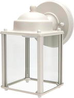 LIT-PaTH Outdoor LED Wall Lantern, Wall Sconce as Porch Lighting Fixture, 5000K Daylight White, 9.5W 800 Lumen, Aluminum Housing Plus Glass, White Finish-2Pack