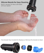 Hibbent Pull Down Kitchen Faucet Head Replacement, 3 Function Sink Faucet Sprayer Head Nozzle with 15 Adapters, Compatible with Moen, American Standard, Delta, Kohler Faucets,Oil Rubbed Bronze