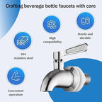 Beverage Dispenser Replacement Spigot,Stainless Steel Faucet for Water Dispenser,Drink Dispenser Replacement Spout