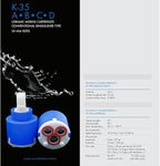 K35A Faucet Cartridge, Replacement Cartridge Compatible with La Torre, Gerber, Danze & Moen, Single Lever Shower Tub Repair, Tub Faucet Cartridges, Kitchen & Bathroom Faucet Cartridge Replacement