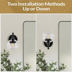 ANDY STAR 1-Light Bathroom Light Fixtures, Black Wall Sconces, Bathroom Vanity Light with Clear Glass Shade, Modern Wall Light Fixtures for Bath Mirror Hallway Bedroom Living Room, Hardwired, E26 Base