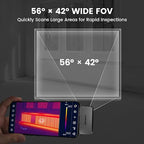 MILESEEY TR256i Thermal Imaging Camera for Android, 512×384 Super Resolution (256×192 Native IR) Infrared Camera, Smartphone Thermal Imager, 5°F~1112°F for Electrical, Building, HVAC Detection